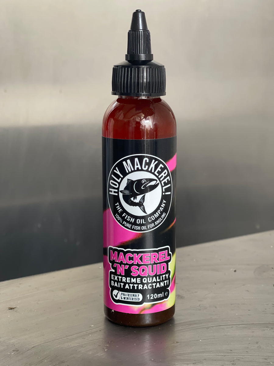 New! Holy Mackerel Mackerel & Squid Oil Baits'R'Us