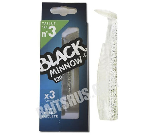 Fiiish Black Minnow - White Glitter - Size 3