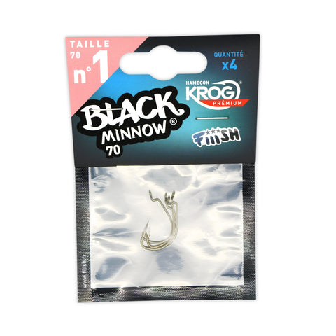 Fiiish Black Minnow - Krog Premium Hooks - Size 1