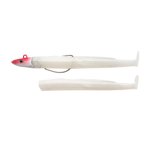 Fiiish Black Eel - White / Red Head Combo - Size 3 - 20g Shore