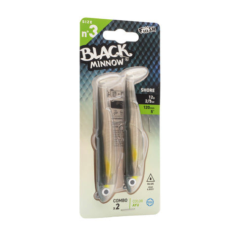 Fiiish Black Minnow - Ayu Double Combo Shore 12g - Size 3