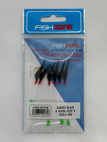 Fishzone Attractor Rigs - Sabiki Black