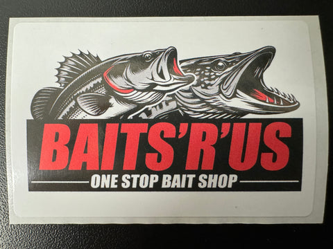 New! Baits'R'Us Tackle Box Sticker