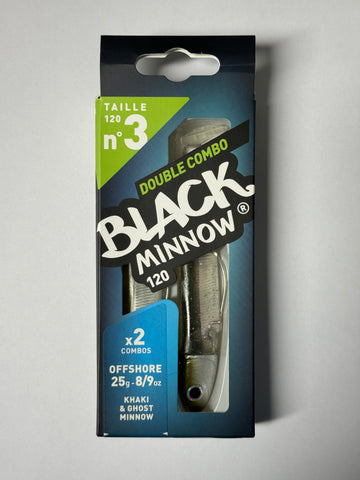 Fiiish Black Minnow - Khaki & Ghost Minnow Double Combo - Offshore 25g - Size 3