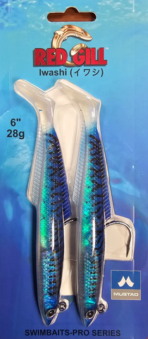 Red Gill Iwashi Swim Bait 6" - Blue Sushi