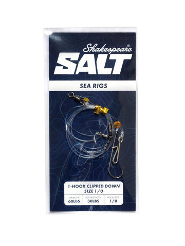 Shakespeare SALT 1-Hook Clipped down size 3/0- Rigs