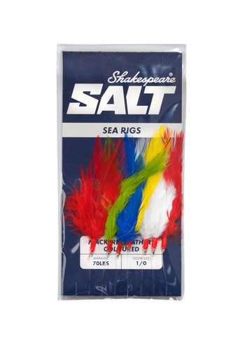 Shakespeare SALT Mackerel Feathers Coloured Rigs/Feathers