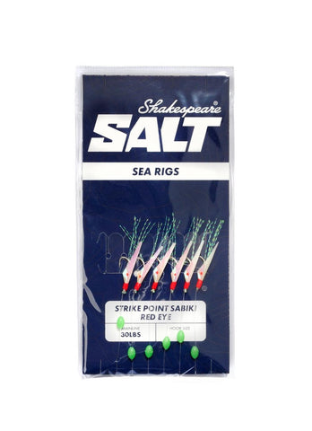 Shakespeare SALT Strike Point Sabiki Red Eye Rigs/Feathers