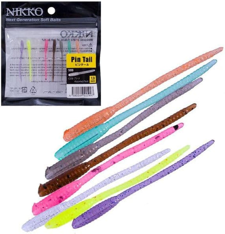 Nikko Pin Tail Worms 1.9in - Assorted Pack