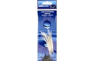 Cod Feathers White 3 Hook Size 5/0
