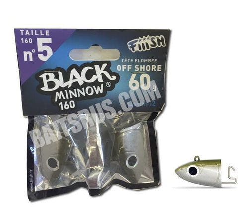 Fiiish Black Minnow - Jig Heads Off Shore 60g Khaki- Size 5