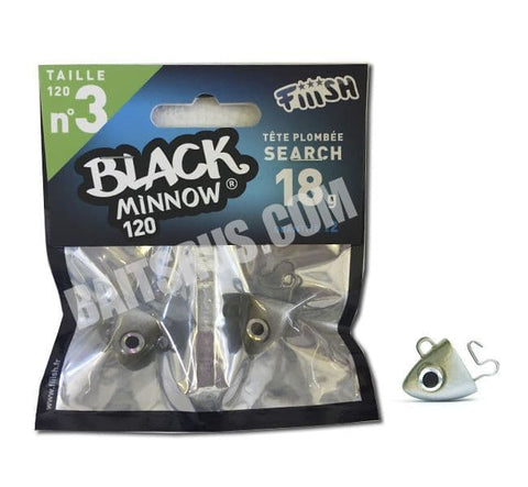 Fiiish Black Minnow - Jig Heads Search 18g Khaki- Size 3