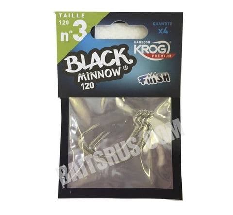 Fiiish Black Minnow - Krog Premium Hooks - Size 3
