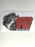Baits'R'Us Tackle Box Sticker (Latest Logo)