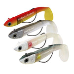 Sidewinder Super Weedless Minnows - White/Red Spot