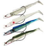 Sidewinder Super Weedless Sandeels - Blue Glitter/Yellow Stripe 4.5" - 15g